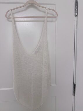Lightweight Cream Knit Tank Top